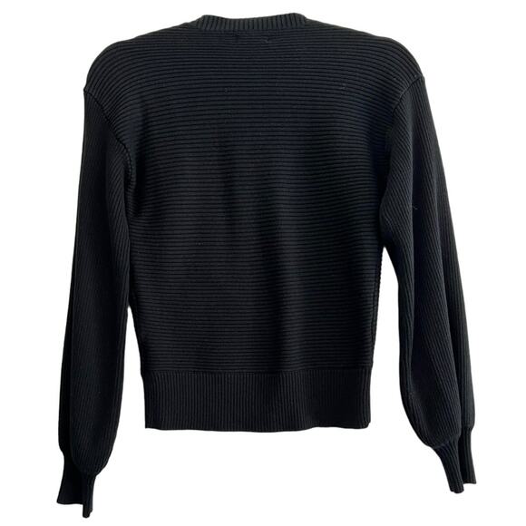 Vici - Faux Wrap Black Sweater - Size Medium - Picture 2 of 5